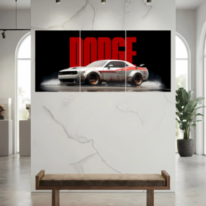 Dodge Challenger D1 Split Poster - Wall Art Poster