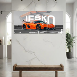 Koenigsegg Jesko Hypercar Split Poster - Wall Art Poster