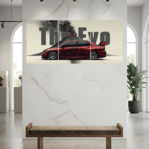 Mitsubishi Lancer Evolution Car Split Poster - Wall Art Poster