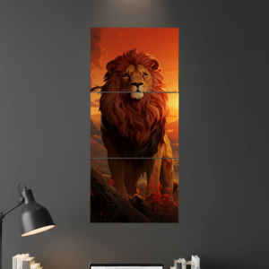 Lion D1 Split Poster - Wall Art Poster