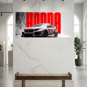 Honda Civic Type R Split Poster - Wall Art Poster
