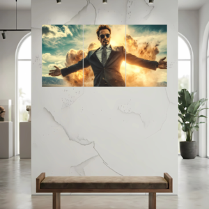 Tony Stark Split Poster - Wall Art Poster