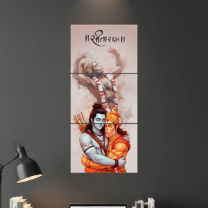 Lord Ram And Hanuman ji Split Poster - Wall Art Poster